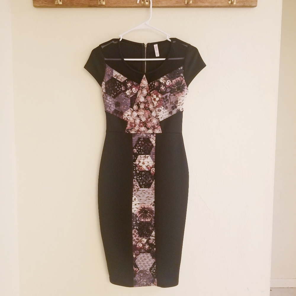 Xhileration floral fitted dress